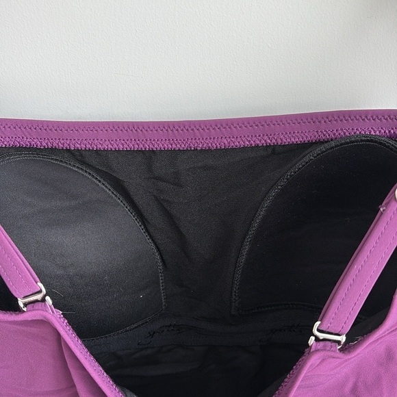 Gottex Bandeau One Piece Swimsuit Plum Size 8 NEW! - Picture 7 of 7